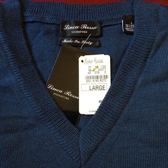 New Linea Rosso signature v neck Large blue - Picture 2 of 7